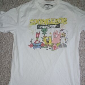 Nickelodeon White T-Shirt with SpongeBob Characters